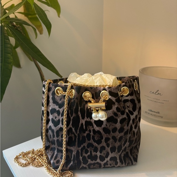 Handbags - Leopard Print Chain Shoulder Bag